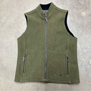 Ibex Women's Wool Full Zip Vest L Green